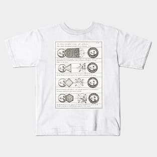 Four diagrams of Solar eclipses (1711) by Johannes Buno Kids T-Shirt